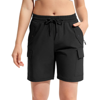 Spodenki Damskie Cargo Czarne Sportowe Trekkingowe Treningowe Lekkie M