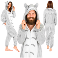 Piżama męska ciepła totoro kigurumi onesie kombinezon długi rękaw zimowa S