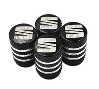 SEAT nakrętki na wentyle ALUMINIOWE kapturki SEAT wentylki 4szt. CZARNE