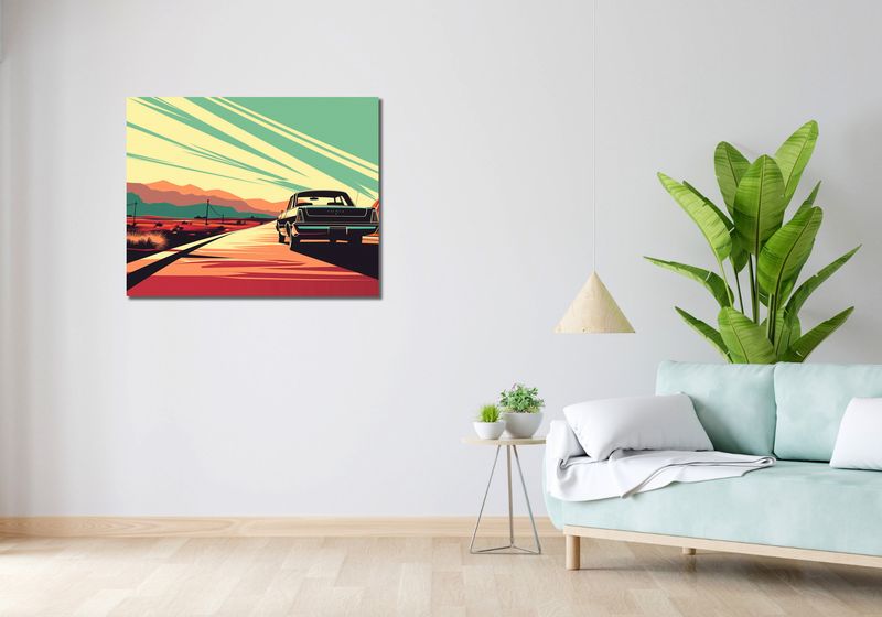 Obraz 90x70cm Droga przez Pustynię zdjęcie 2