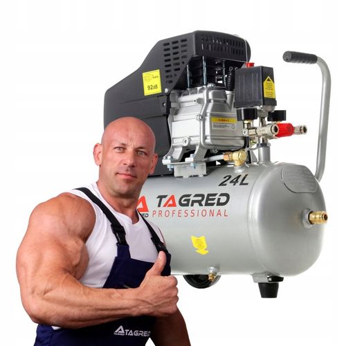 SPRĘŻARKA POWIETRZA KOMPRESOR OLEJOWY 3,4KM 24L + ZESTAW PNEUMATYCZNY na Arena.pl