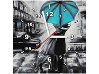 30X30CM ZEGAR ZAKOCHANI TURKUS OBRAZ DREWNO