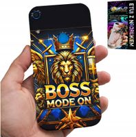 ETUI DO HUAWEI Y6S - BOSS LEW Z KORONĄ NA TARCZY CASE + FOLIA