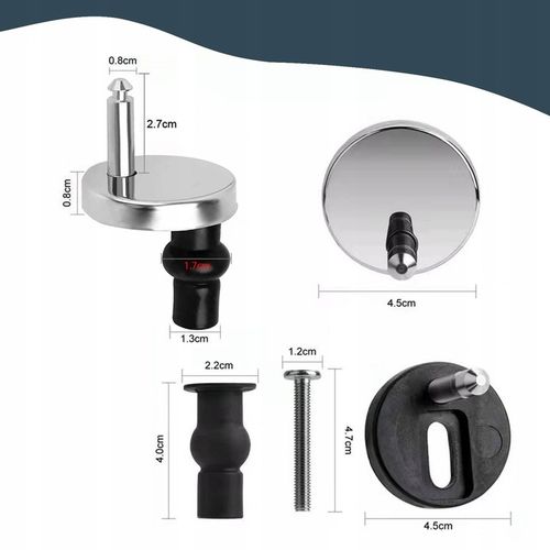 2X WYMIENNE ZAWIASY DO DESKI SEDESOWEJ NAKRĘTKI MOCUJĄCE SOLIDNE PARA 45mm na Arena.pl