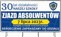 BANER REKLAMOWY oczkowany 200x100cm projekt w cenie ZJAZD ABSOLWENTÓW