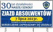 BANER REKLAMOWY oczkowany 200x100cm projekt w cenie ZJAZD ABSOLWENTÓW