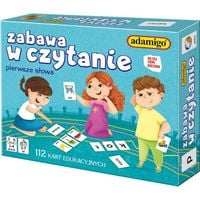 GRA ZABAWA W CZYTANIE nauka czytania 112 kart edukacyjnych do nauki czytani