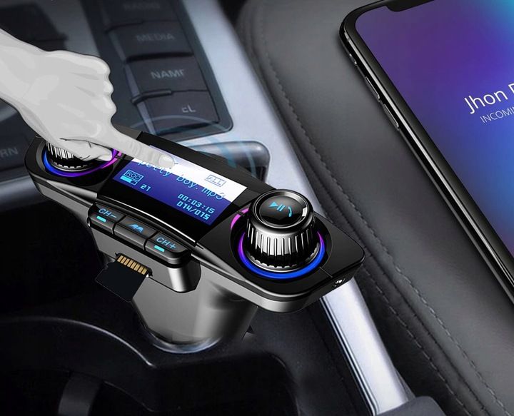 TRANSMITER FM BLUETOOTH 5.0 USB MULTIMEDIALNY 8w1 zdjęcie 6