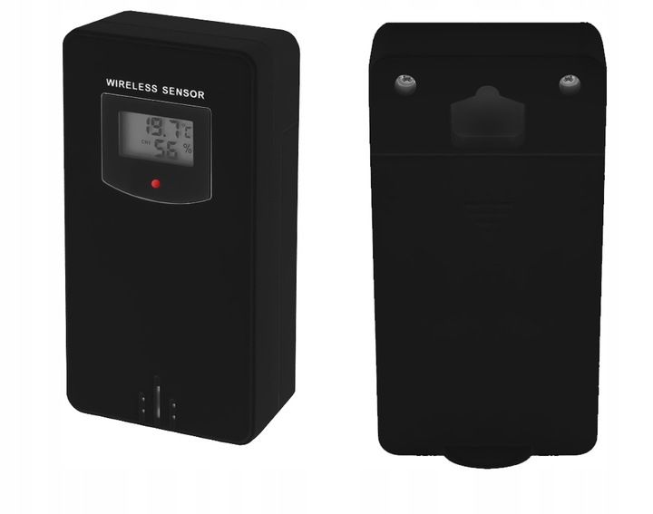 Stacja Pogodowa Pogody Higrometr Bezprzewodowa Termometr Czujnik Zegar Data zdjęcie 6