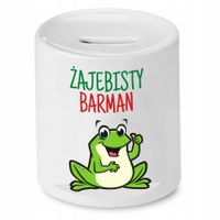 Skarbonka Dla Barmana Żajebisty Barman Prezent Z Nadrukiem Ze Zdjęciem