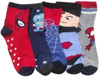 ABS Antypoślizgowe Skarpetki Dziecięce Bawełniane SPIDER MAN 5-PAR 19-22