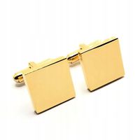 Spinki do mankietów koszuli pozłacane stal szlachetna chirurgiczna 316L