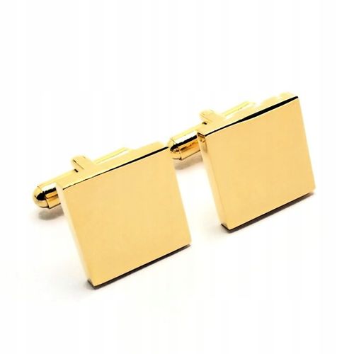 Spinki do mankietów koszuli pozłacane stal szlachetna chirurgiczna 316L na Arena.pl