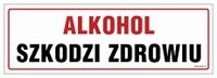 Alkohol Szkodzi Zdrowiu - Naklejka 30 X 10 Cm, Fn