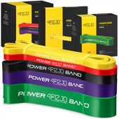 GUMY TAŚMY OPOROWE POWER BAND DO ĆWICZEŃ TRENING FITNESS ZESTAW 5 szt.