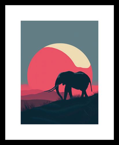 Plakat 15x20cm Słoń przy Czerwieni na Arena.pl