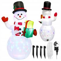 Dmuchany Bałwan Świąteczny Ozdoba Boże Narodzenie Podświetlany 150cm Led