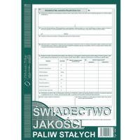 DRUK ŚWIADECTWO JAKOŚCI PALIW STAŁYCH 300-1 5903242101533