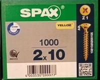 WKRĘT DO DREWNA OCYNK ŻÓŁTY 1000 SZT 2.0*10MM SPAX