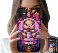 ETUI DO IPHONE 13 MINI - SŁODKA KAPIBARA Z SZEJKIEM, SUPER WZORY