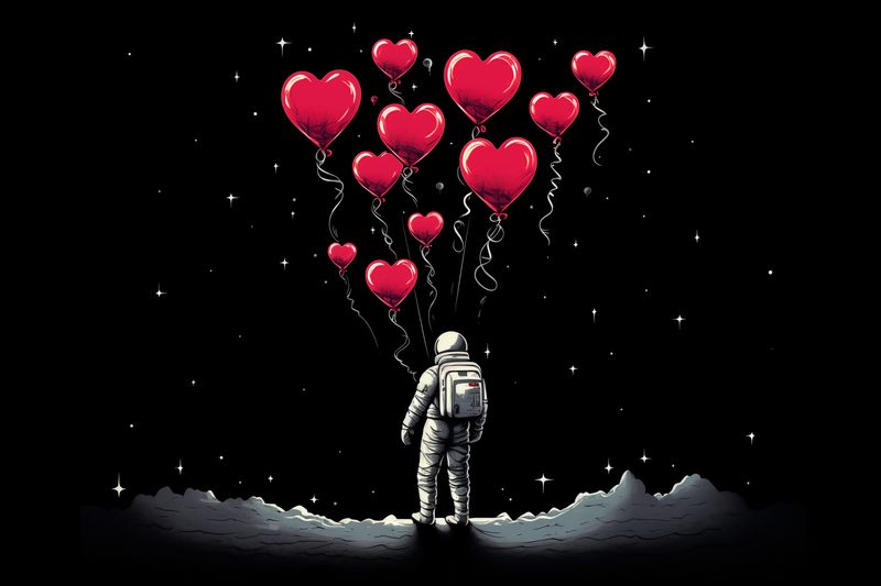 Plakat 30x20cm Astronauta Własnych Celi zdjęcie 1