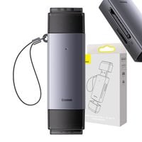 czytnik kart pamięci baseus lite series sd/tf, usb + usb-c (szary)