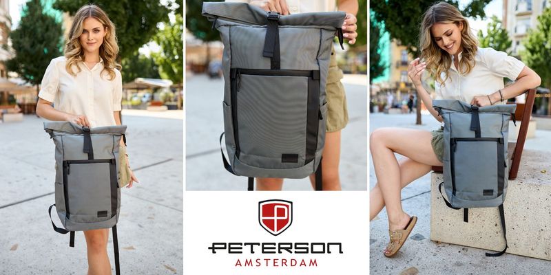 plecak miejski ptn rio-9091 gray zdjęcie 2