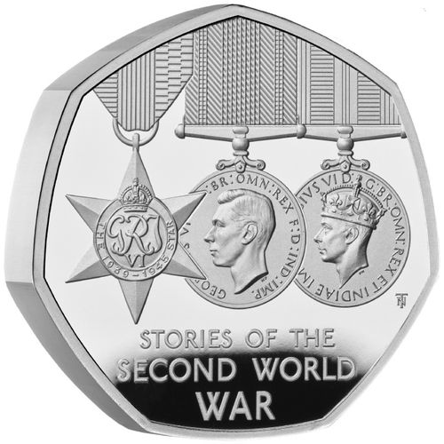 Stories of The Second World War 50p Srebro 2025 Proof Piedfort na Arena.pl