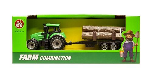 DLA DZIECI  TRAKTOR Z PRZYCZEPĄ NA DREWNO na Arena.pl