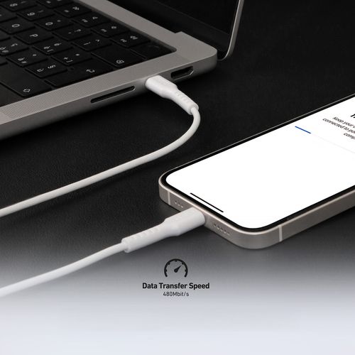 kabel przewód usb-c pd 25w 1 m - biały na Arena.pl