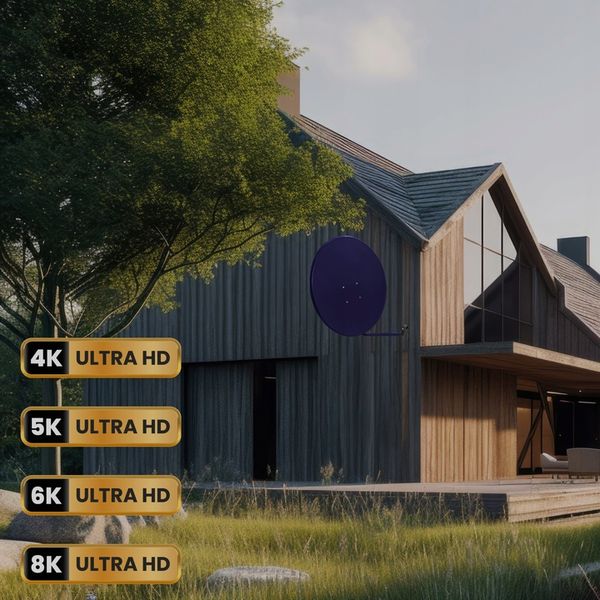 CZASZA ANTENA SATELITARNA 90CM PREMIUM 4K 8K GOTOWY ZESTAW CYBANTY zdjęcie 7