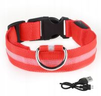 Obroża dla zwierząt PSÓW LED Wodoszczelna na USB Kabel XL 52-60cm