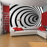 Fototapeta - Czarno-biały tunel 3D 400x309