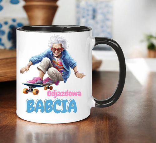 KUBEK Z NADRUKIEM ŚMIESZNY PREZENT DZIEŃ BABCI URODZINY IMIENINY BABCIA na Arena.pl