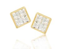 kolczyki kwadratowe z kryształkami z kolekcji classic (p3232au)