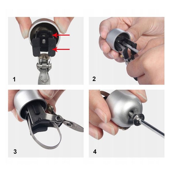 dzwonek rowerowy retro - czarny zdjęcie 4