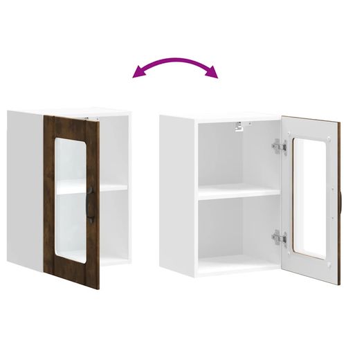 Szafka ścienna kuchenna ze szklanymi drzwiami Lucca Dąb wędzony na Arena.pl