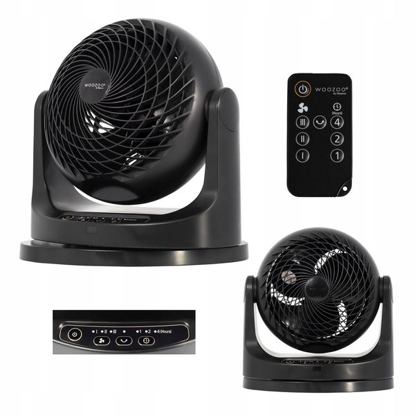 Wentylator stołowy REGULACJA na biurko 3 prędkości OSCYLACJA timer PILOT zdjęcie 1