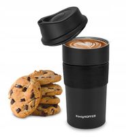 KONIGHOFFER ELLIOT KUBEK TERMICZNY 440 ML CZARNY DO AUTA SZKOŁY PRACY