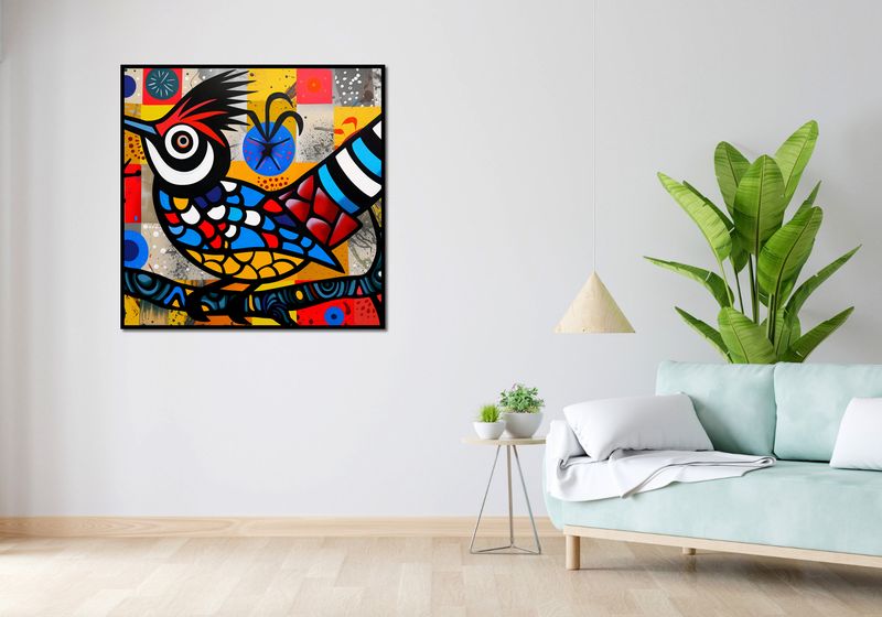 Plakat 100x100cm Ptak Na Wznak zdjęcie 4