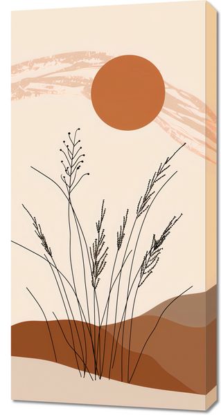 Obraz 50x100cm Złote Źdźbła zdjęcie 1