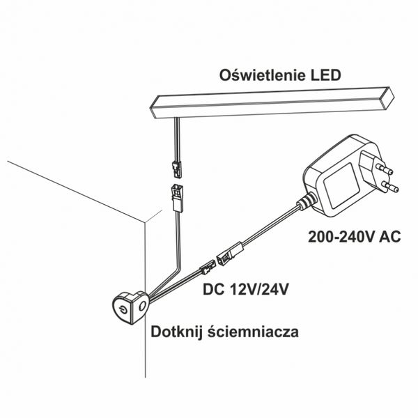 Wyłacznik  dotykowy+ściemniacz doLED 12/24V  36W zdjęcie 3