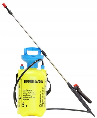 OPRYSKIWACZ CIŚNIENIOWY RĘCZNY DUŻY POJEMNOŚĆ 5L REGULACJA LANCA 61CM na Arena.pl