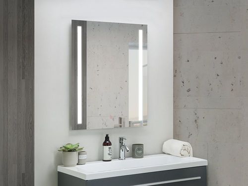 Lustro Ścienne Led 70 X 90 Cm Srebrne Martinet na Arena.pl