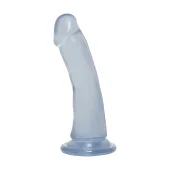 doc johnson crystal jellies 16,5 cm model wąski z przyssawką przezroczysty