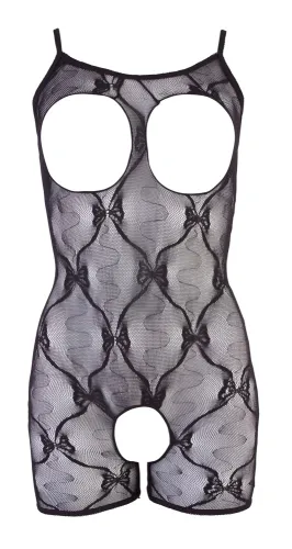 xqse koronkowy kombinezon s/m czarny z odsłoniętym biustem i krokiem na Arena.pl