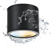 Lampa Sufitowa Natynkowa LED GX53 9W 3 Barwy IP44 Czarna Okrągła Reflektor