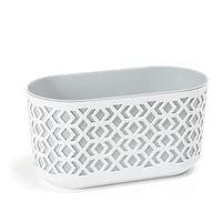 Doniczka osłonka na kwiaty 600 mm Biały / szary