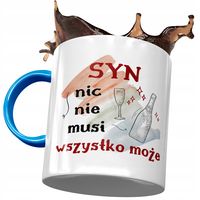 Kubek Błękitny Dla Syna Na Dzień Dziecka Prezent Z Nadrukiem Ze Zdjęciem