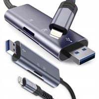 Czytnik zewnętrzny kart SD Tech-Protect Micro SD, ze złączem Lightning, USB